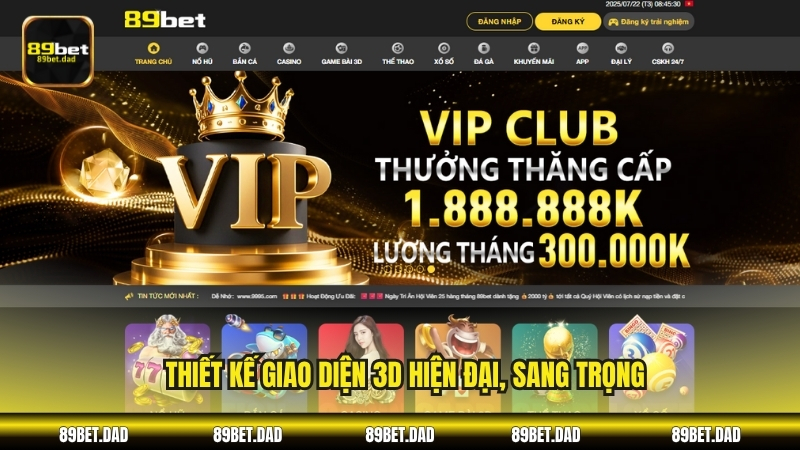 Thiết kế giao diện 3D hiện đại, sang trọng